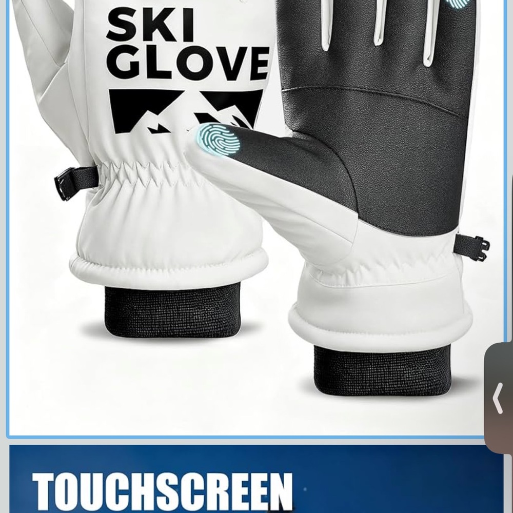 Men’s new ski gloves touchscreen compatible